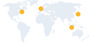 map with location markers